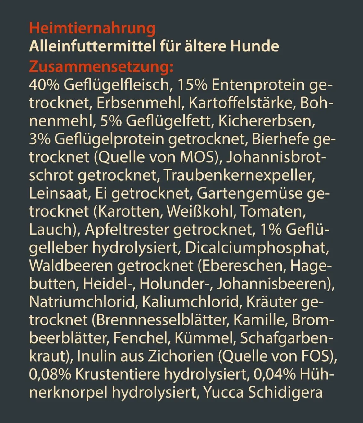 Dehner Wild Nature Trockenfutter für Hunde Hochmoor Senior