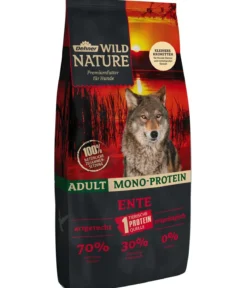 Dehner Wild Nature Trockenfutter für Hunde Mono-Protein Kleine Krokette Adult, Ente