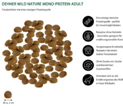 Dehner Wild Nature Trockenfutter für Hunde Mono-Protein Adult