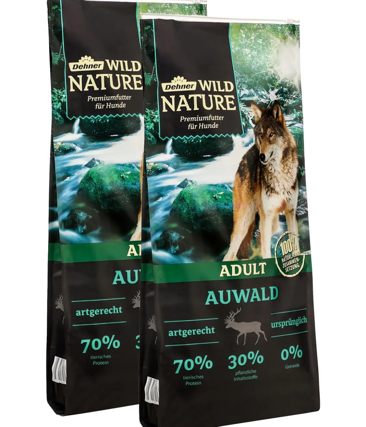 Dehner Wild Nature Trockenfutter für Hunde Auwald Adult, Wild