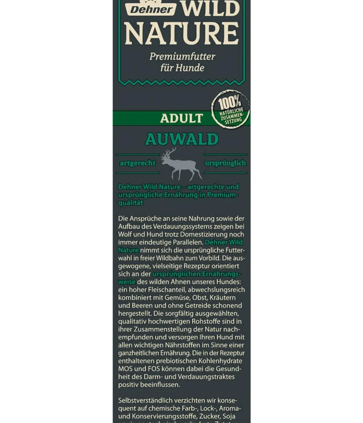 Dehner Wild Nature Trockenfutter für Hunde Auwald Adult, Wild