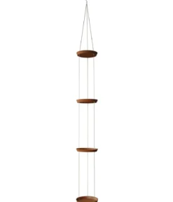 Dehner Zement-Hängeuntersetzer mit Kordel, rund, ca. H350 cm