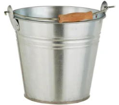 Dehner Zinkeimer mit Henkel, silber