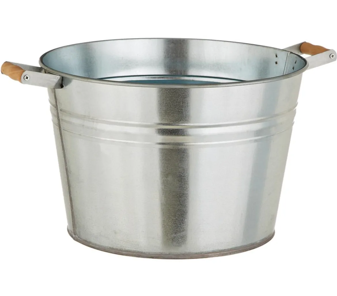 Dehner Zink-Pflanzkübel, Ø 36 cm