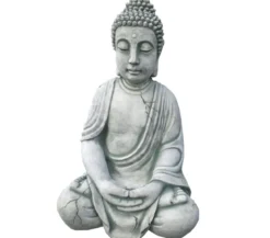 Denscho Stein-Buddha, 33 x 26 x 50 cm