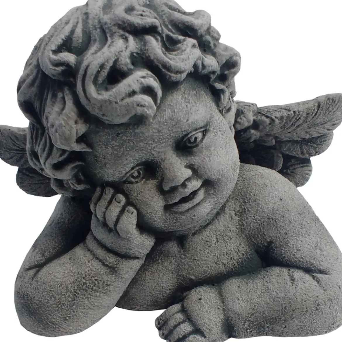 Denscho Stein-Engelsbüste Adam, ca. B20/H16/T14 cm