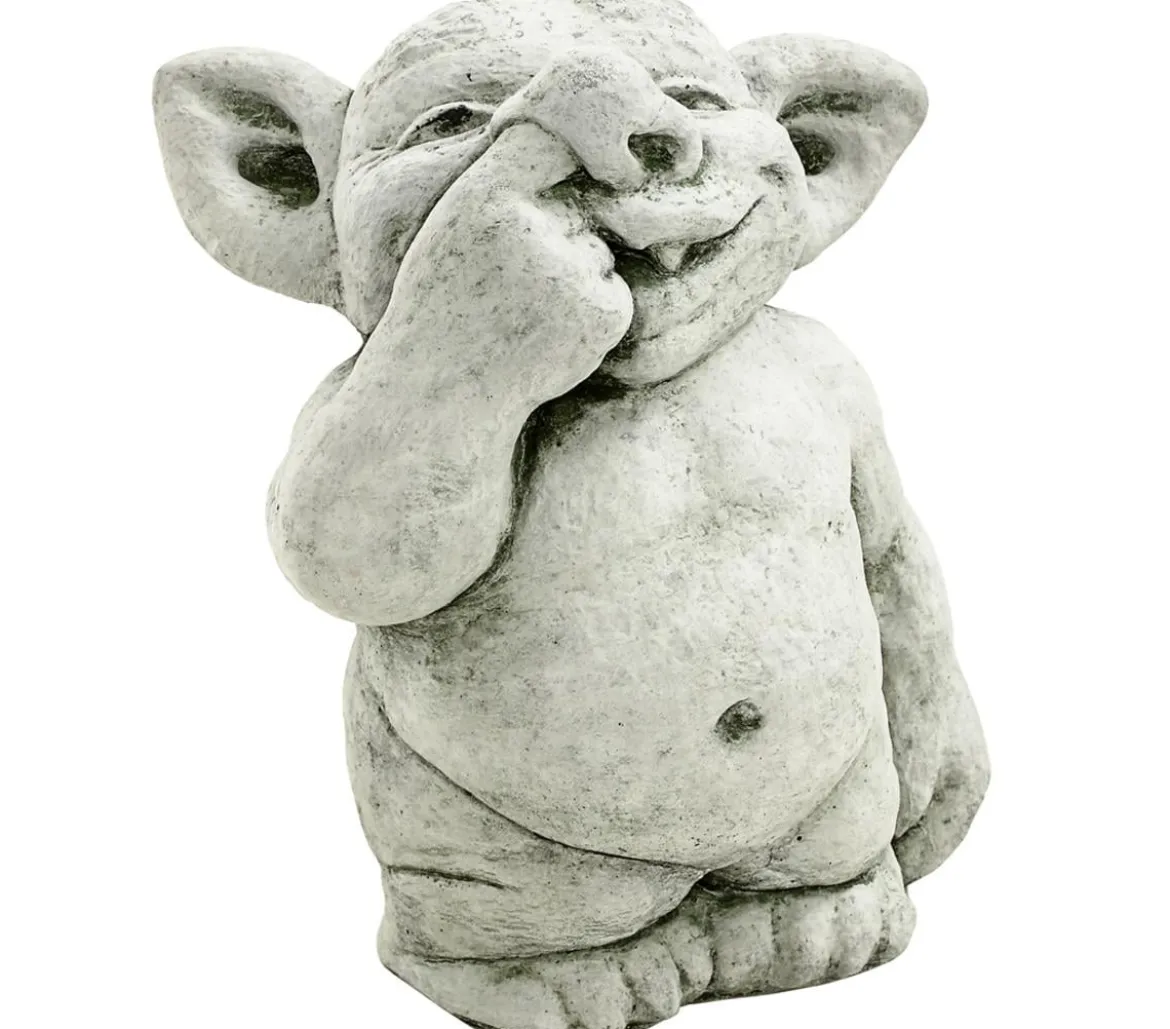 Denscho Stein-Troll Finger in der Nase, 19 x 26 x 32 cm