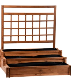 dobar Holz-Hochbeet Peru mit Rankspalier, ca. B110/H115/T88 cm