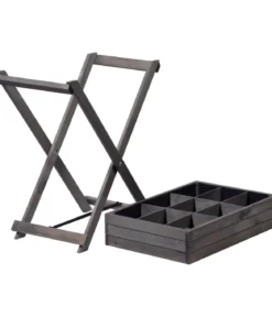dobar Holz-Kräutertisch klappbar, ca. B58/H75/T38 cm