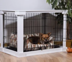dobar® petlife Design-Hundekäfig, weiß, ca. B59/H83/T55 cm