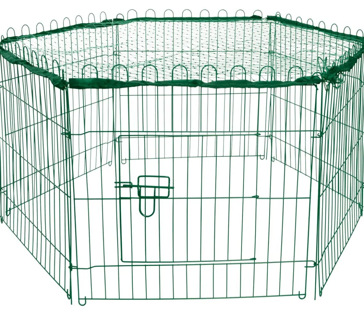 dobar® petlife Freilaufgehege mit Netz, ca. B112/H56/T98 cm