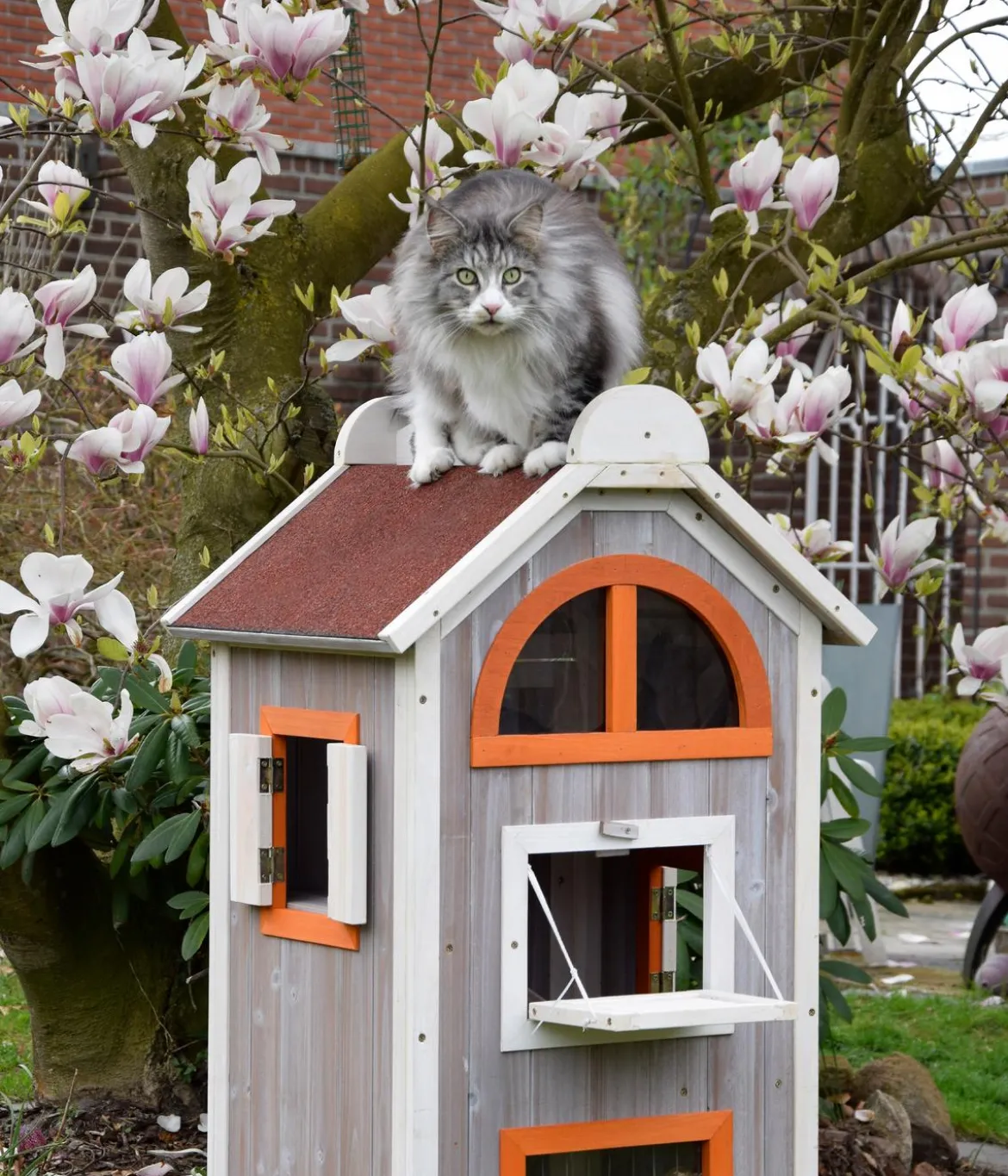dobar® petlife Katzenhaus Fany Cat, ca. B58/H109/T55 cm