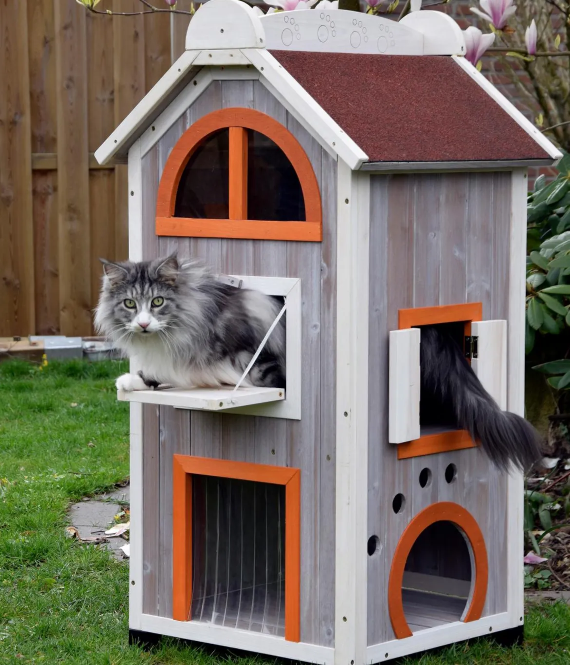 dobar® petlife Katzenhaus Fany Cat, ca. B58/H109/T55 cm