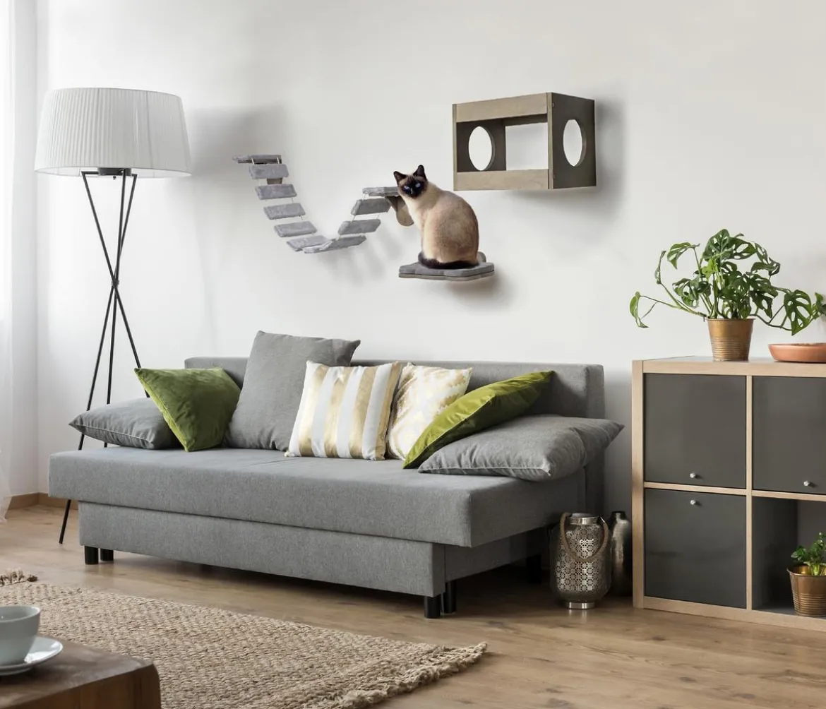 dobar® petlife Katzenmöbelset, inkl. Leiter, Höhle und Liegefläche, 3-teilig