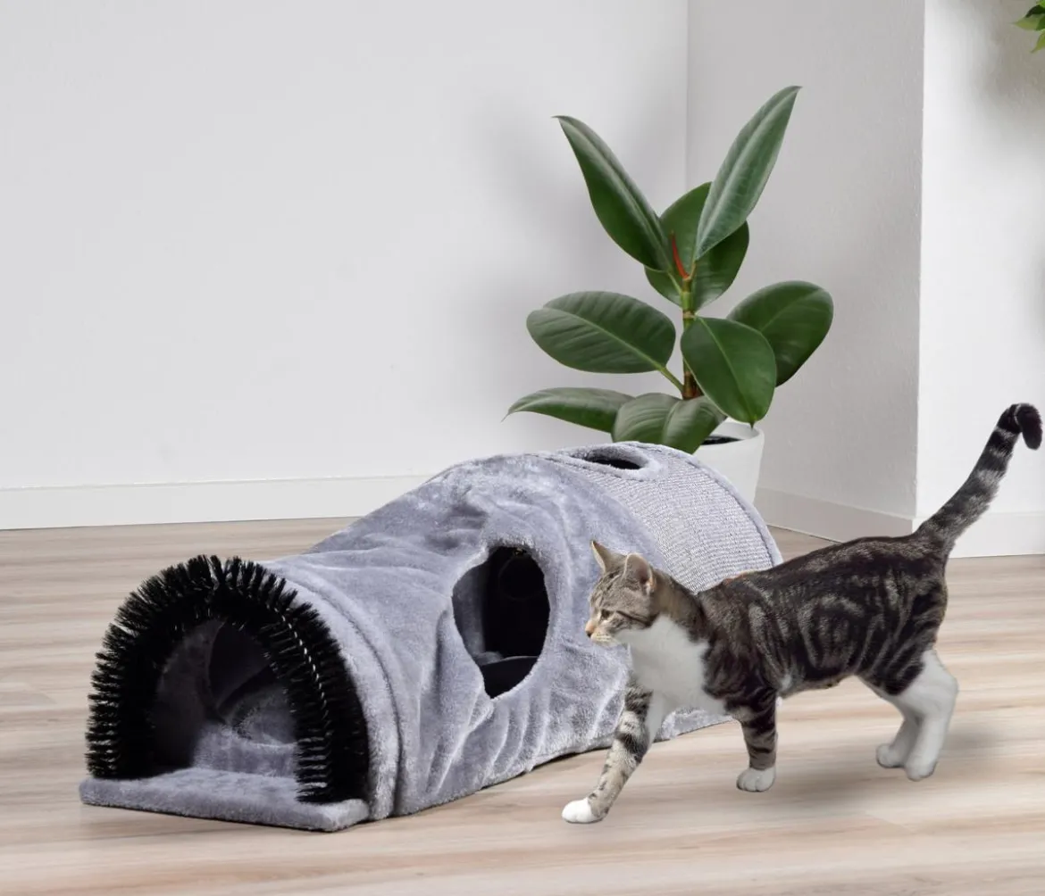 dobar® petlife Katzentunnel, grau, ca. B87/H27/T37,5 cm