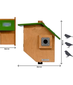 dobar® wildlife Nistkasten Brunhilde, inkl. Kamera, ca. B22,5/H38,5/T35,5 cm