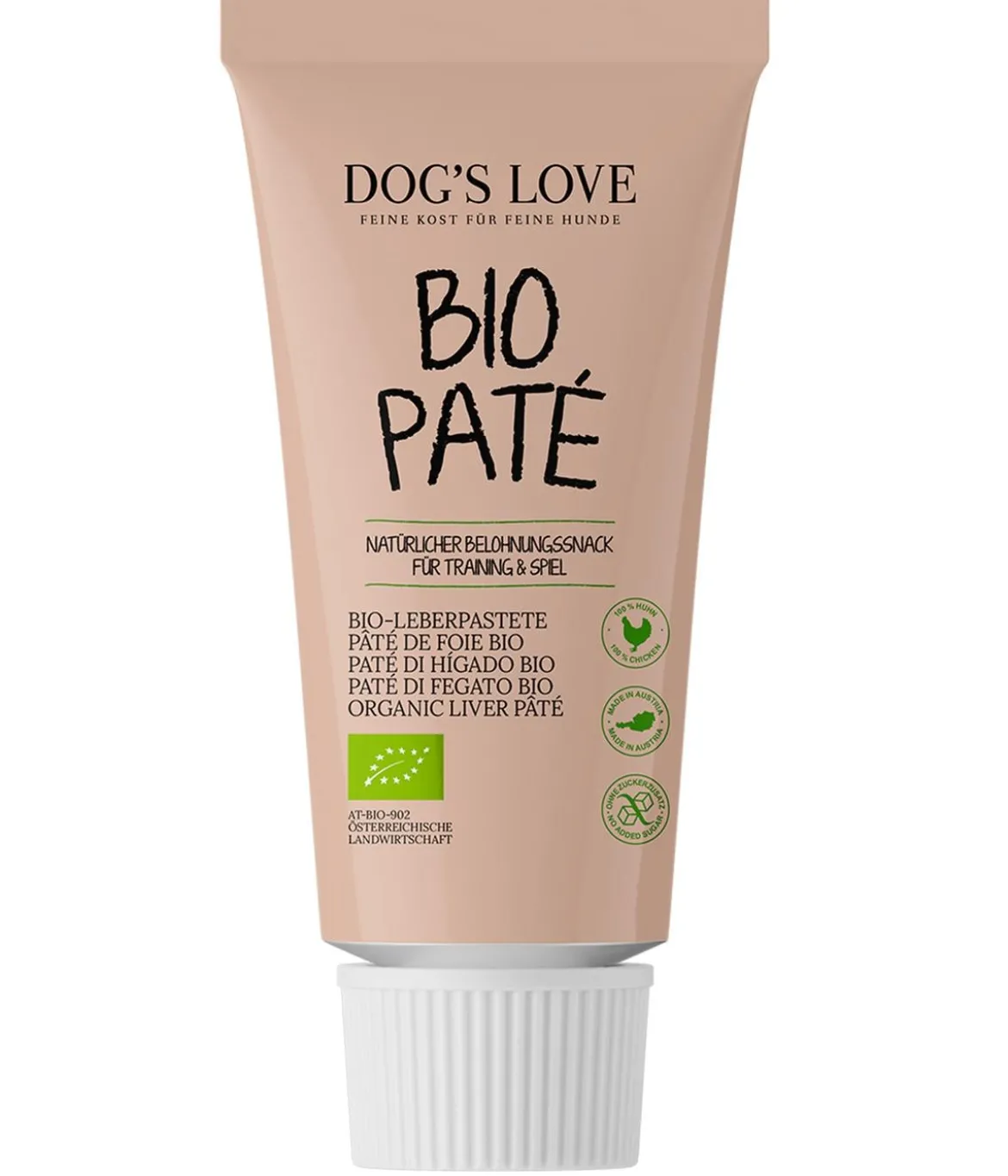DOG'S LOVE Hundesnack BIO Paté Huhn, 80 g