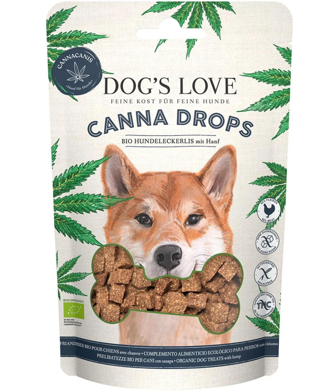 DOG'S LOVE Hundesnack Canna Drops, 150 g