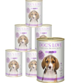 DOG'S LOVE Nassfutter für Hunde Junior, 6 x 400 g