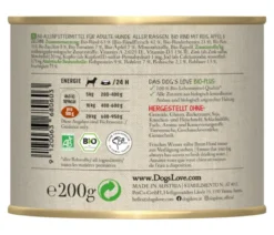 DOG'S LOVE Nassfutter für Hunde Bio, 6 x 200 g