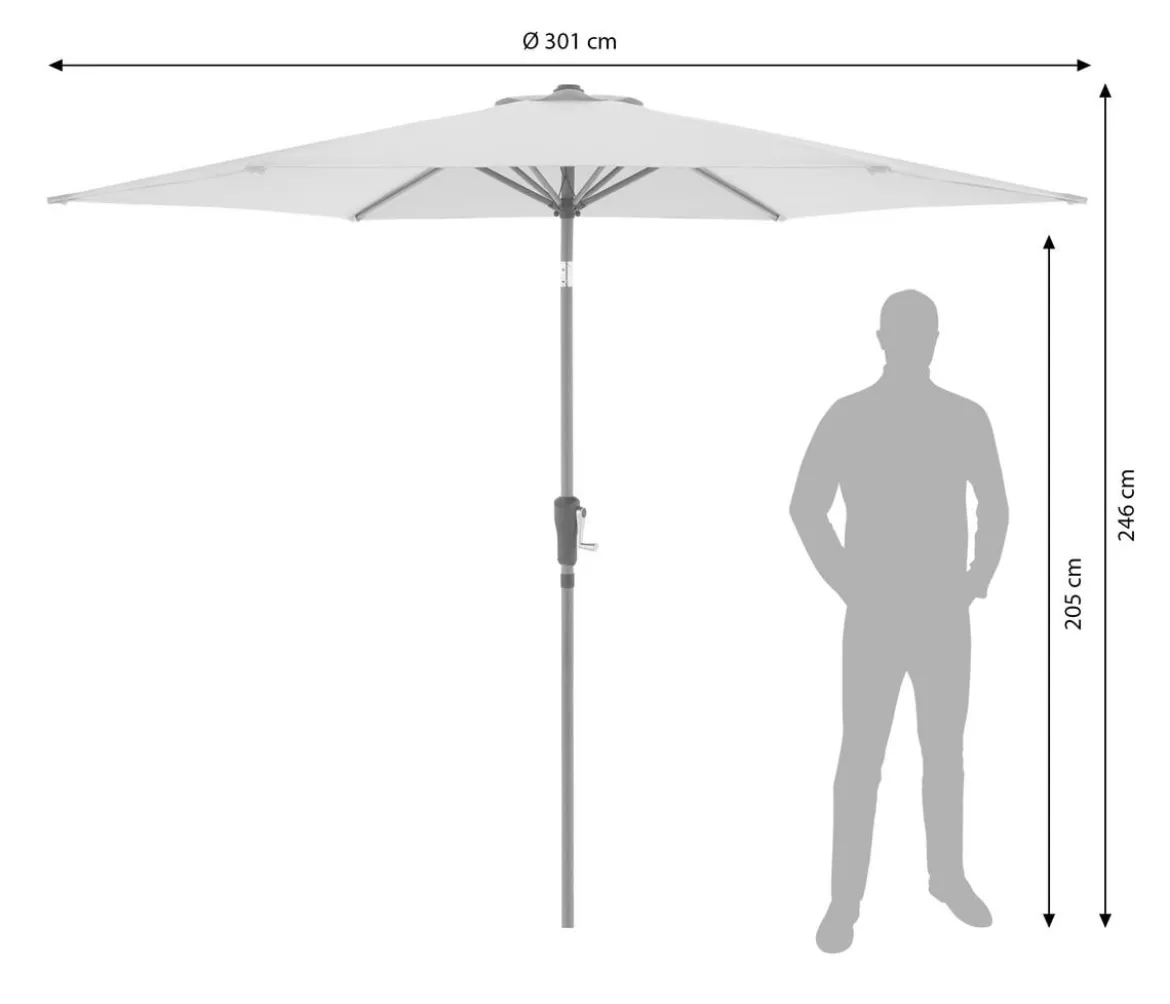 Doppler Balkonschirm Life Woodstyle, rund, ca. Ø305 cm