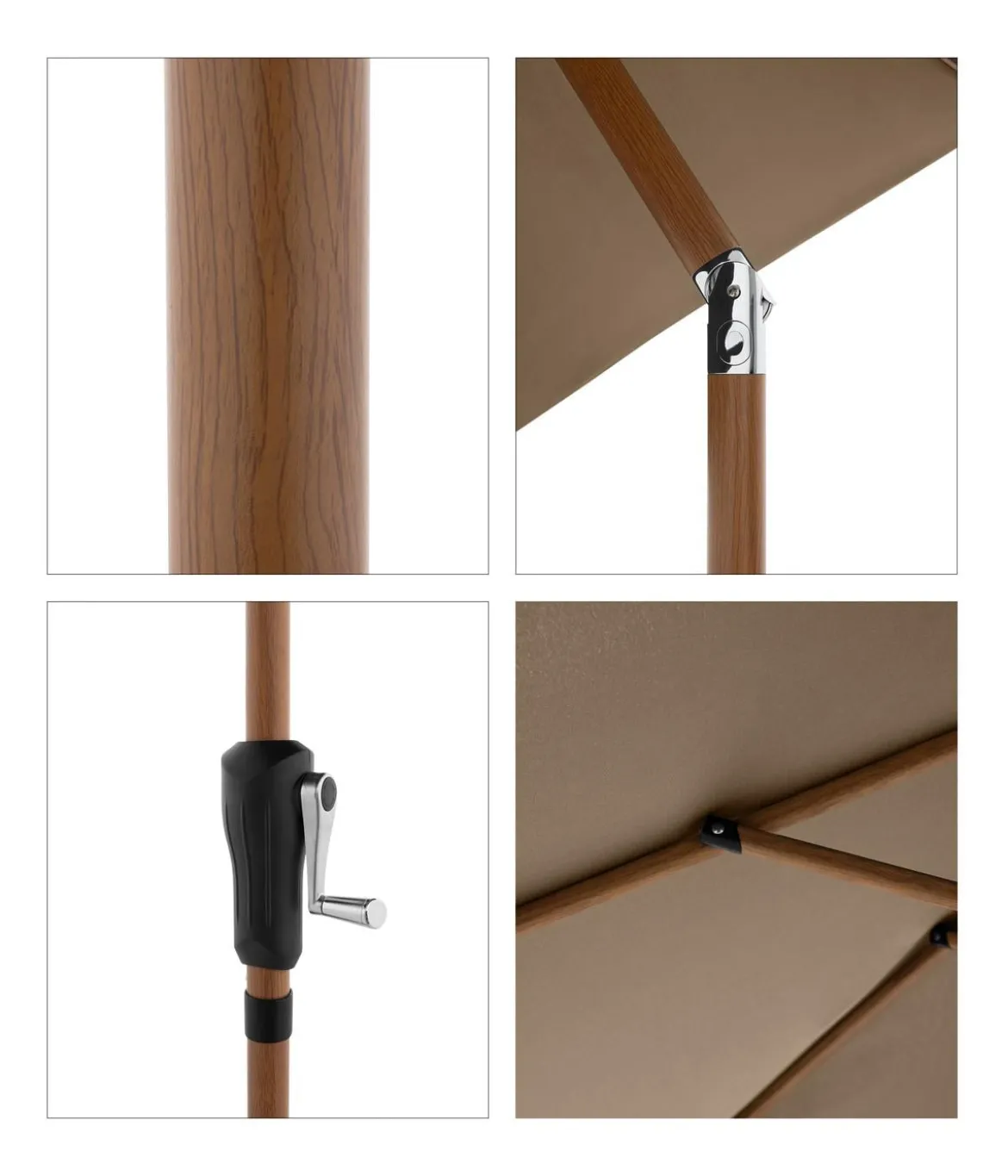 Doppler Balkonschirm Life Woodstyle, rund, ca. Ø305 cm
