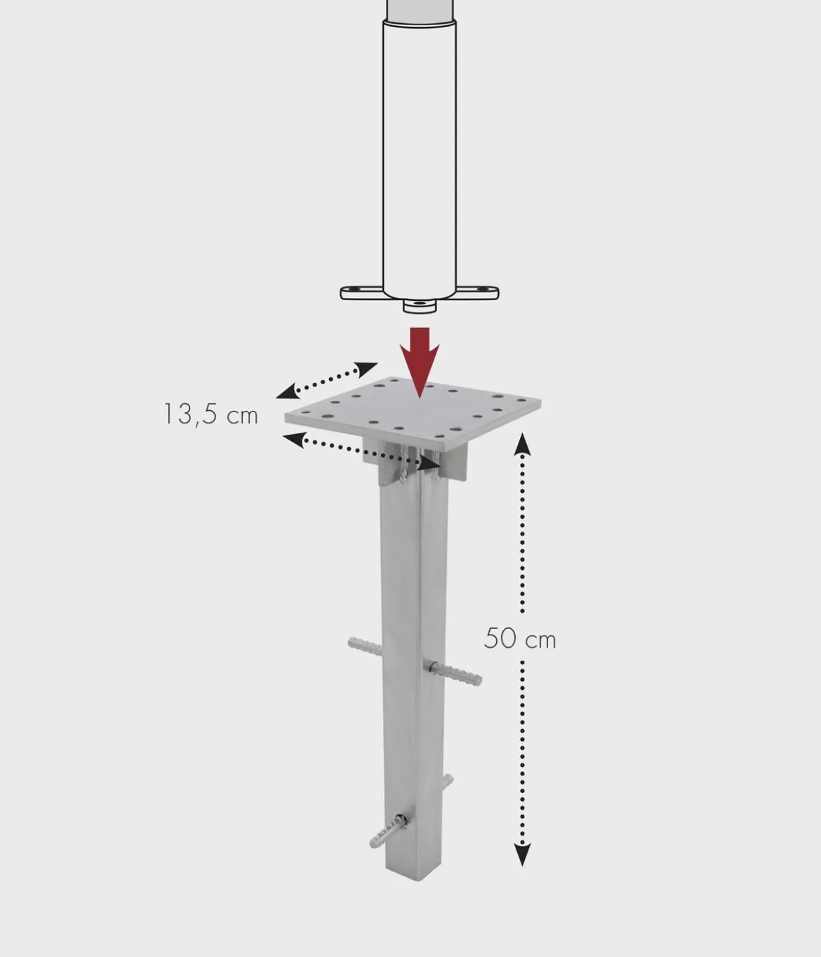 Doppler Bodenanker für Sonnenschirm