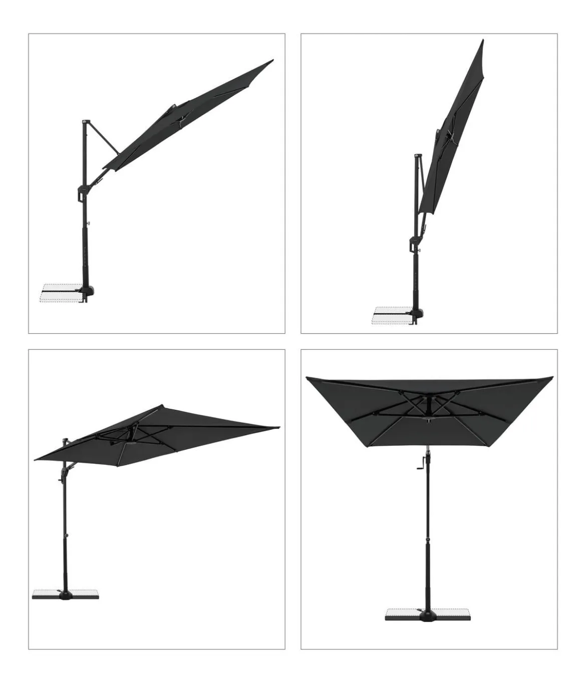 Doppler Pendelschirm Active Green Edition City, rechteckig, ca. B245/H235/T135 cm
