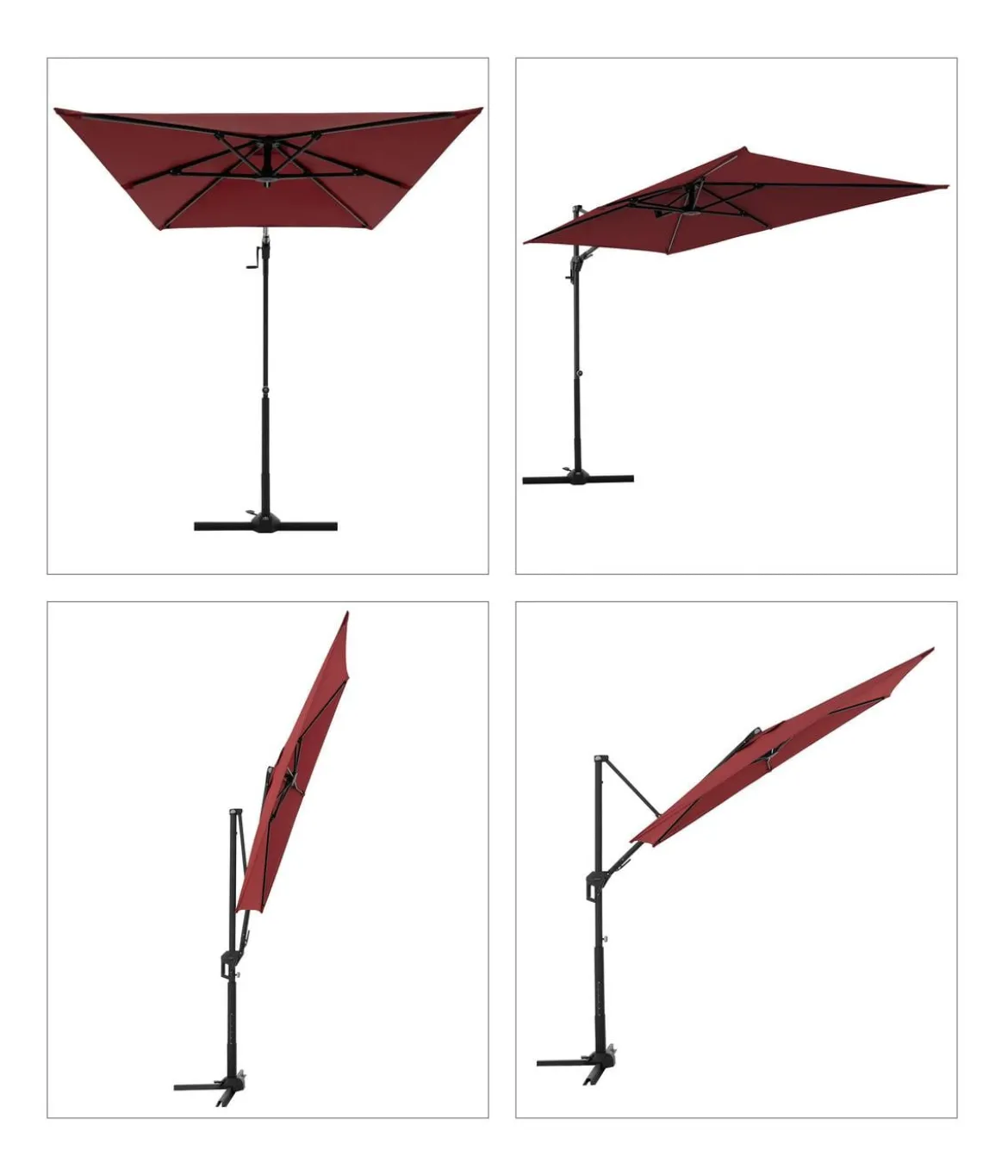 Doppler Pendelschirm Active Green Edition City, rechteckig, ca. B245/H235/T135 cm