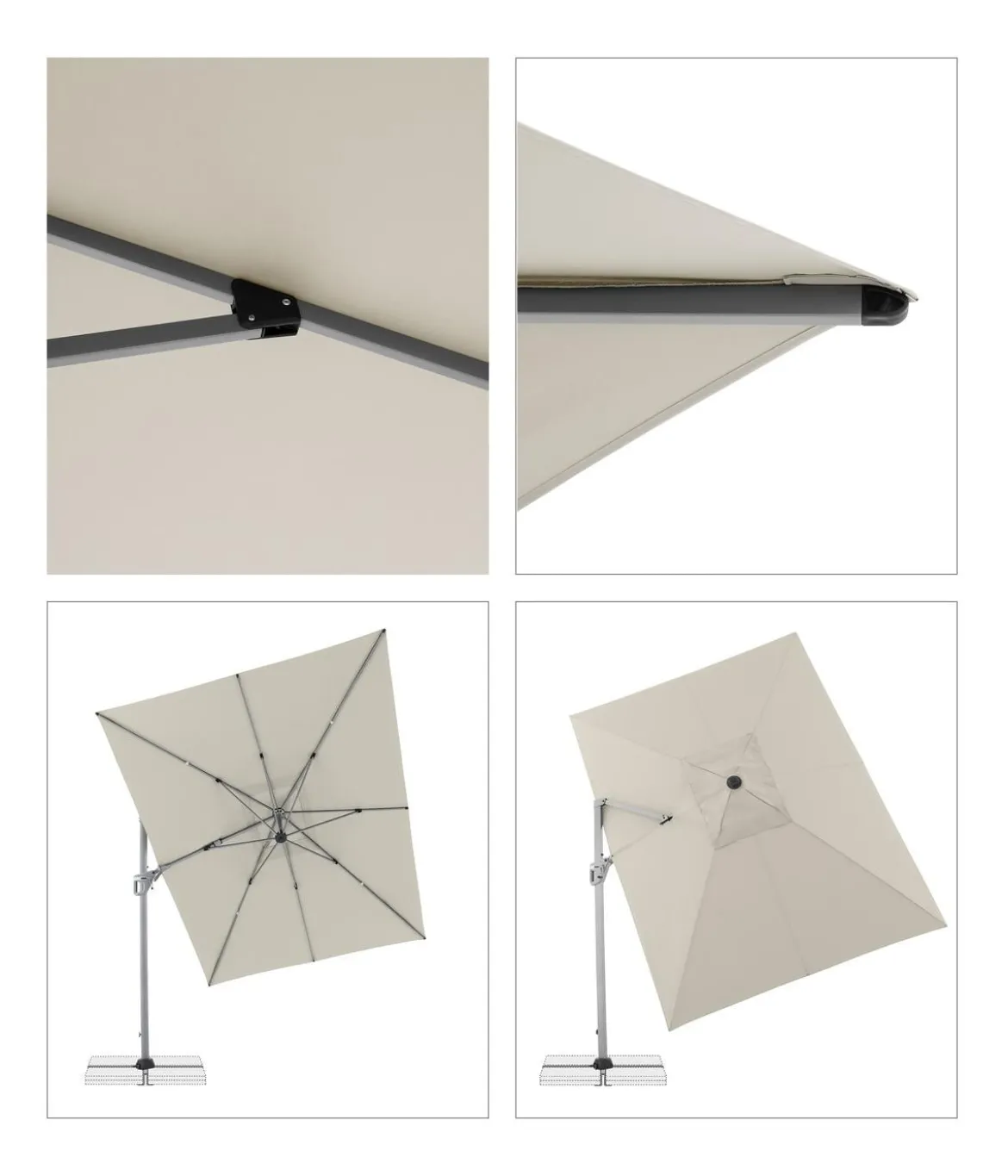 Doppler Pendelschirm Active NeoSide, rechteckig, ca. B350/T260 cm