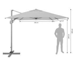 Doppler Pendelschirm Active NeoSide, rechteckig, ca. B350/T260 cm