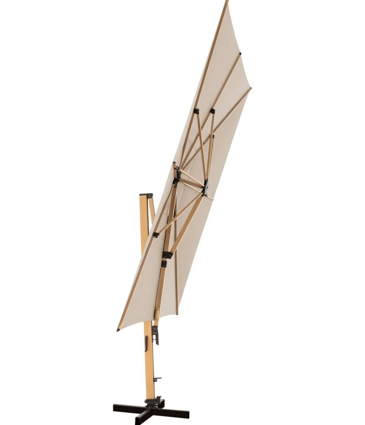 Doppler Pendelschirm Aluwood XL, rechteckig, ca. B400/T300 cm