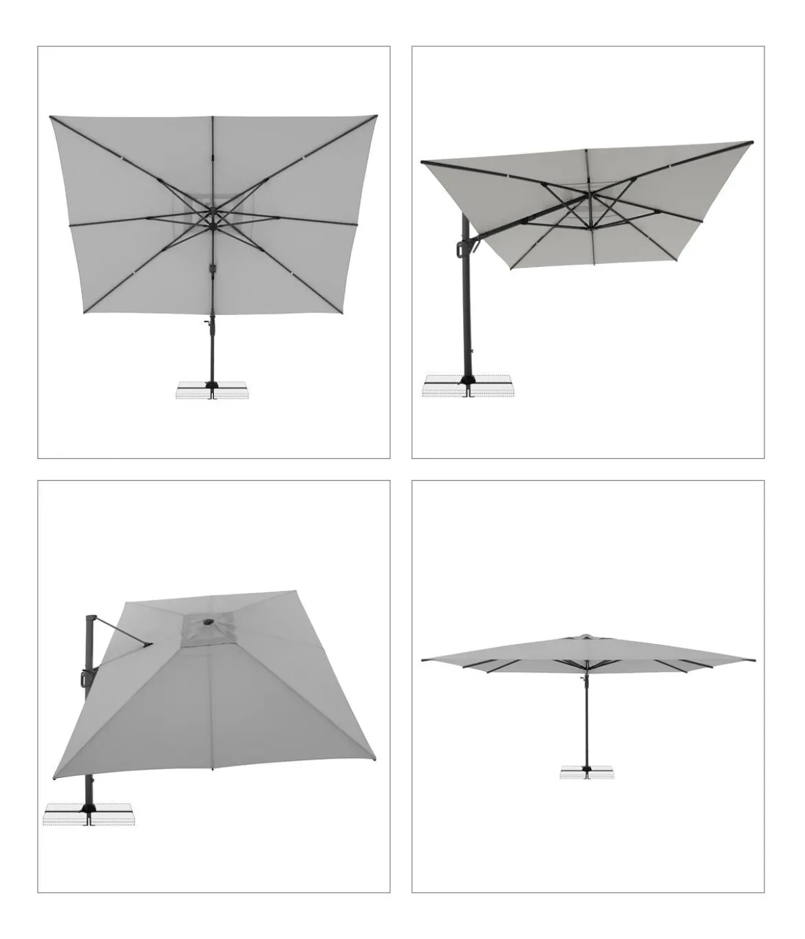 Doppler Pendelschirm Life Side, rund, ca. Ø310 cm