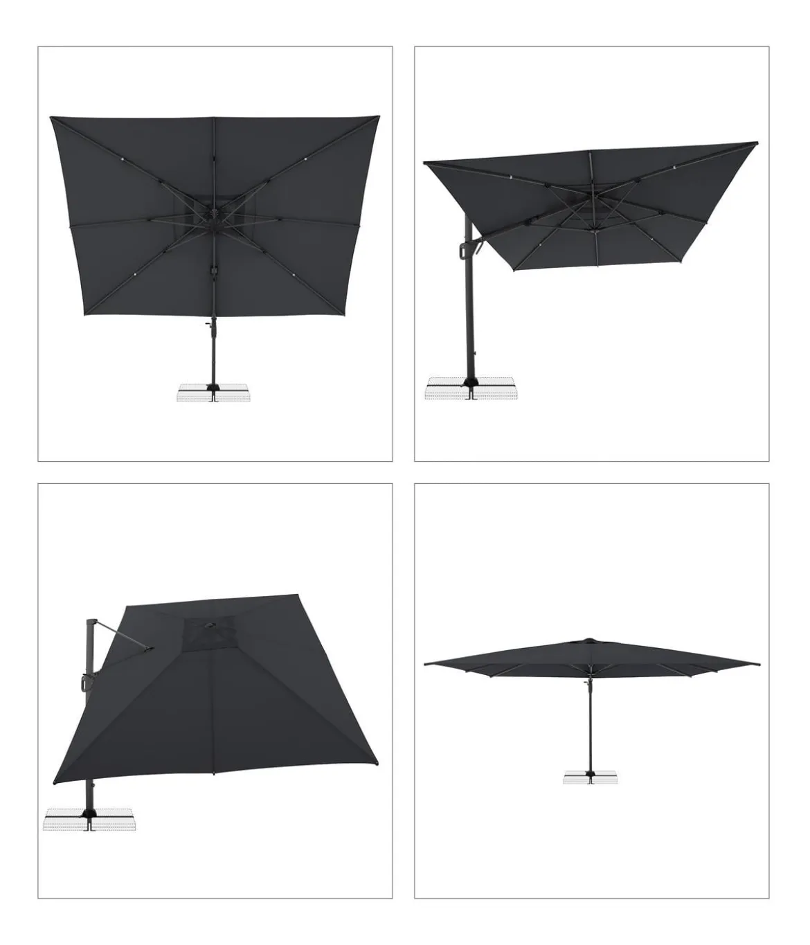 Doppler Pendelschirm Life Side, rund, ca. Ø310 cm
