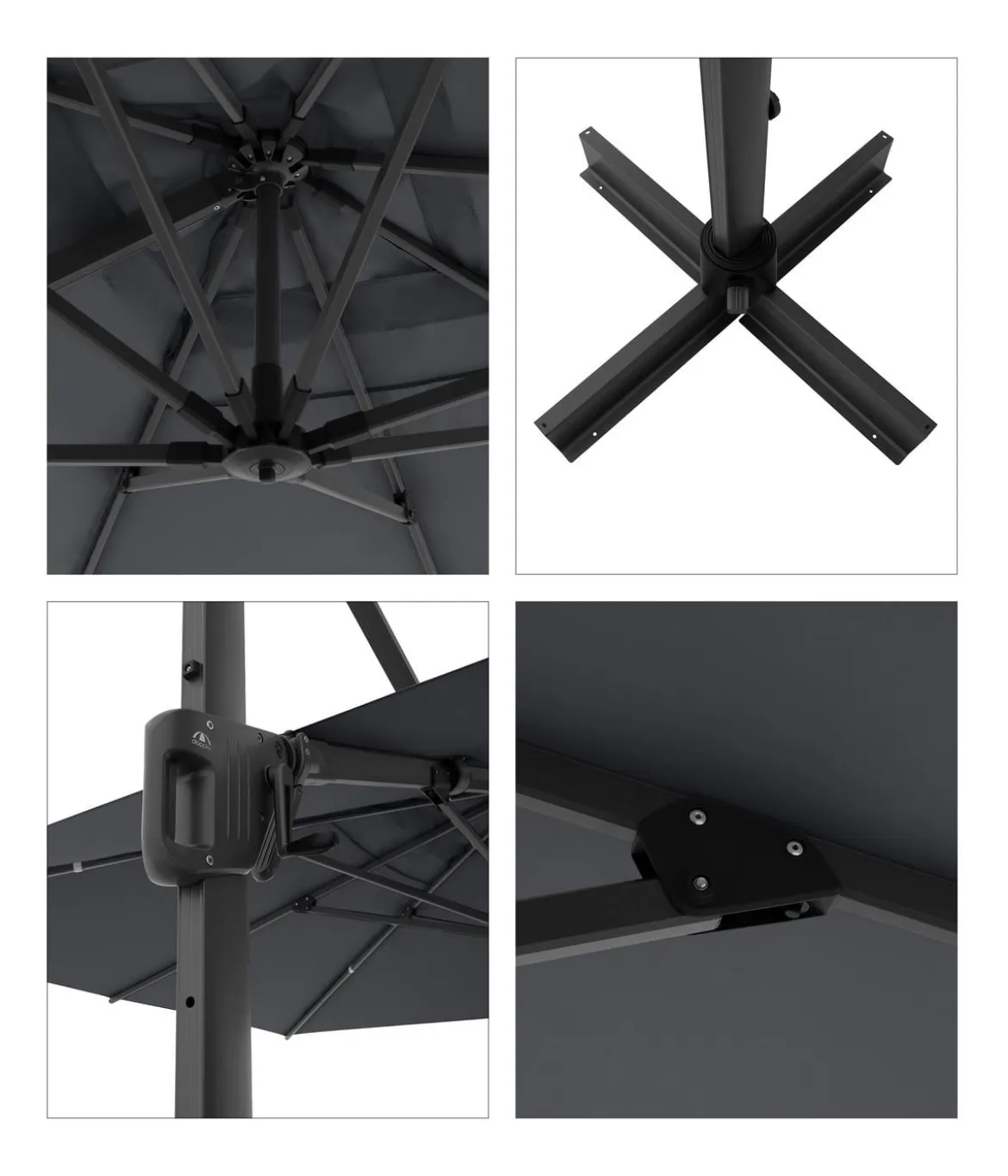 Doppler Pendelschirm Life Side, rund, ca. Ø310 cm