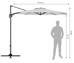 Doppler Pendelschirm Life Side, rund, ca. Ø310 cm