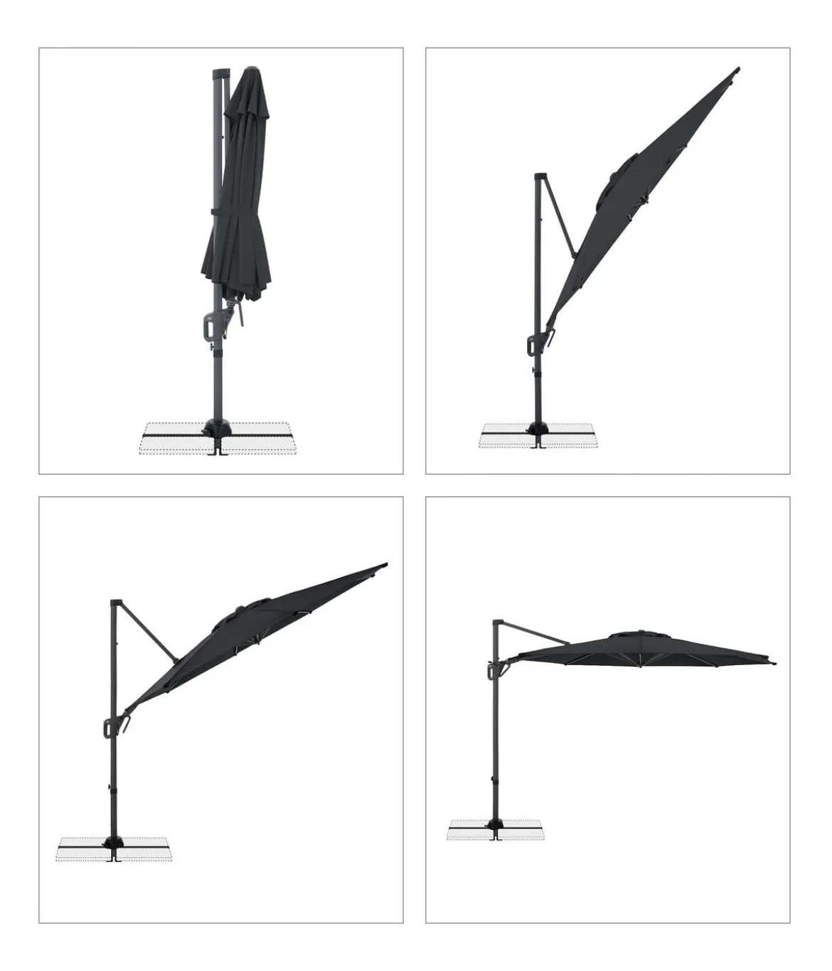 Doppler Pendelschirm Life Side, rund, ca. Ø310 cm