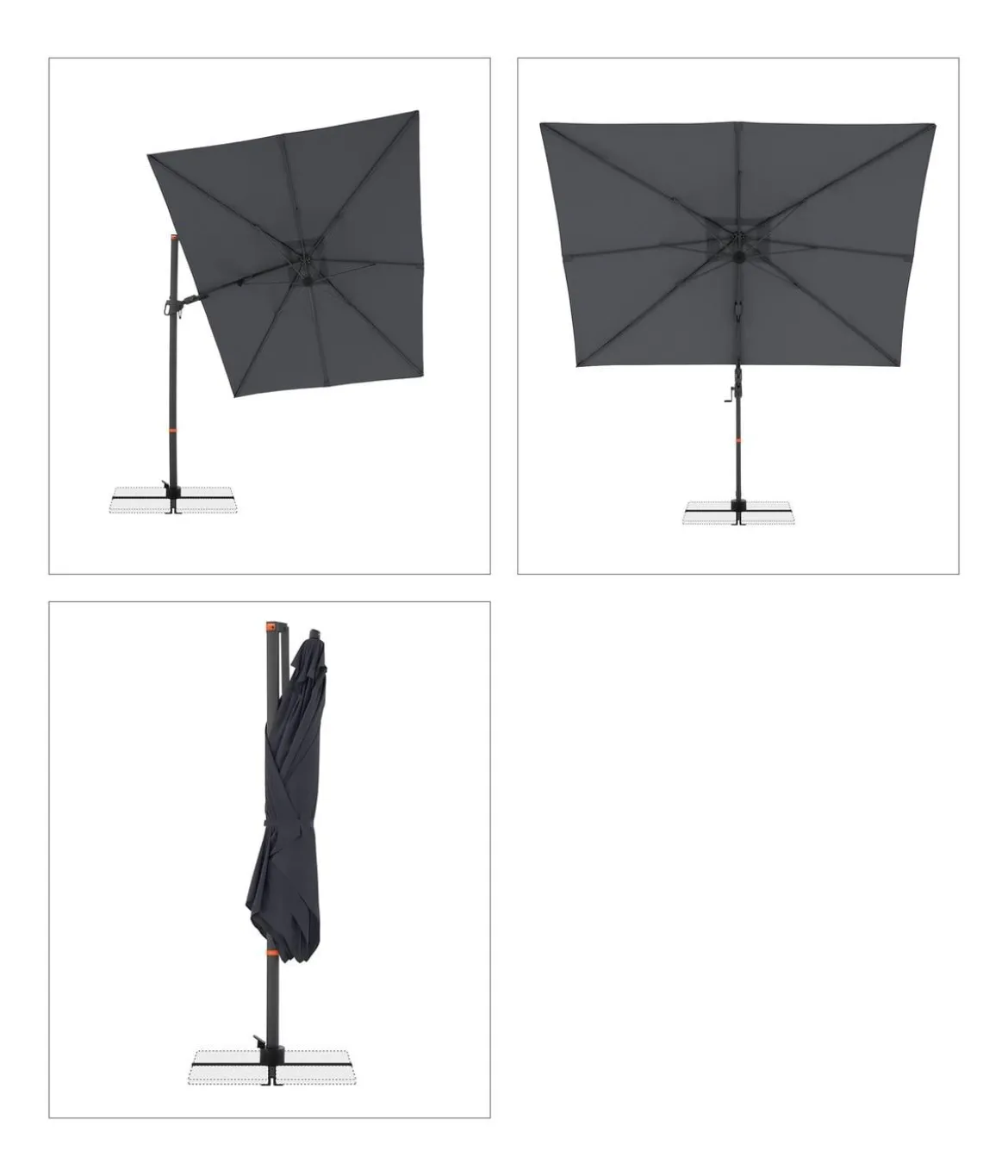 Doppler Pendelschirm myZone AX, rechteckig, ca. B320/T240 cm