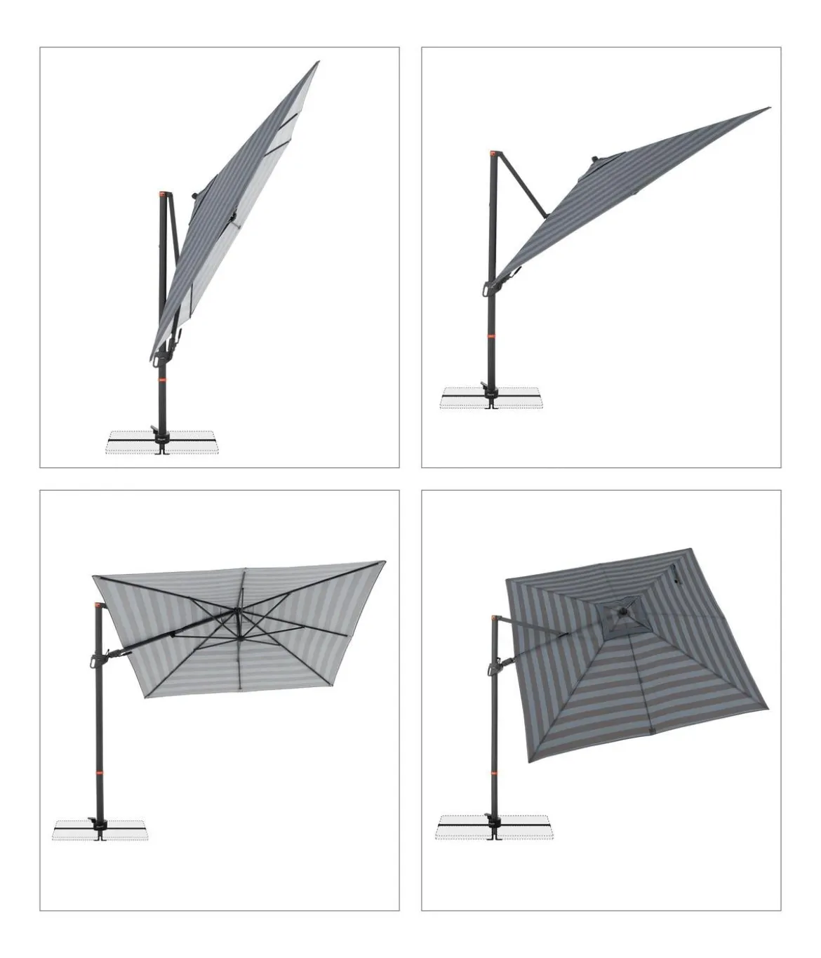 Doppler Pendelschirm myZone AX, rechteckig, ca. B320/T240 cm