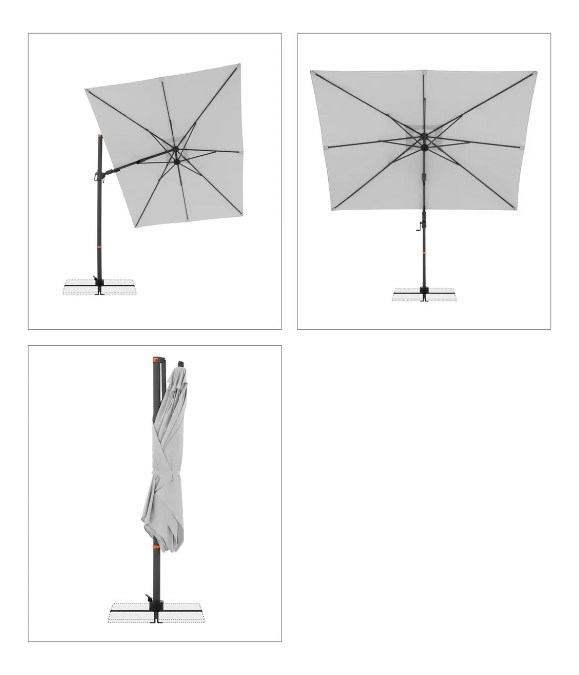 Doppler Pendelschirm myZone AX, rechteckig, ca. B320/T240 cm