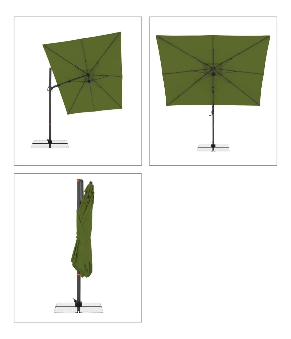 Doppler Pendelschirm myZone AX, rechteckig, ca. B320/T240 cm