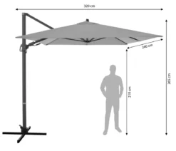 Doppler Pendelschirm myZone AX, rechteckig, ca. B320/T240 cm