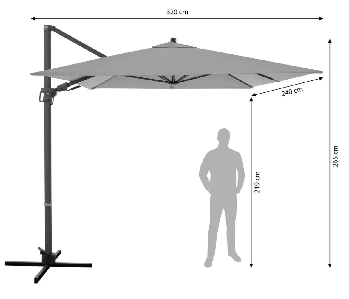 Doppler Pendelschirm myZone AX, rechteckig, ca. B320/T240 cm