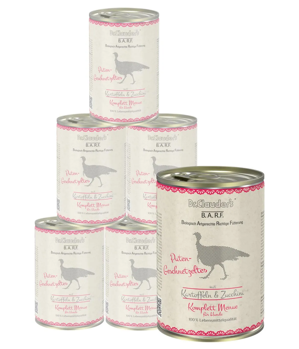 Dr. Clauder's® Nassfutter für Hunde BARF Komplettmenü