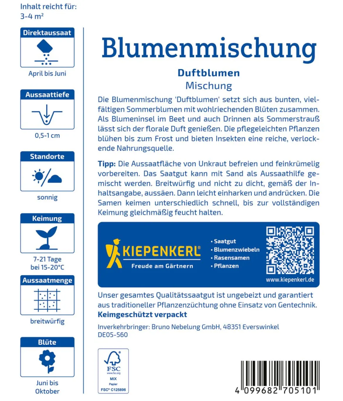 Duftblumen Mix, Saatgut von Kiepenkerl