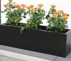 Eastwest Fiberglas-Balkonkasten Linea inkl. Halterung