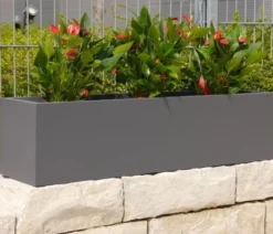 Eastwest Fiberglas-Balkonkasten Linea inkl. Halterung