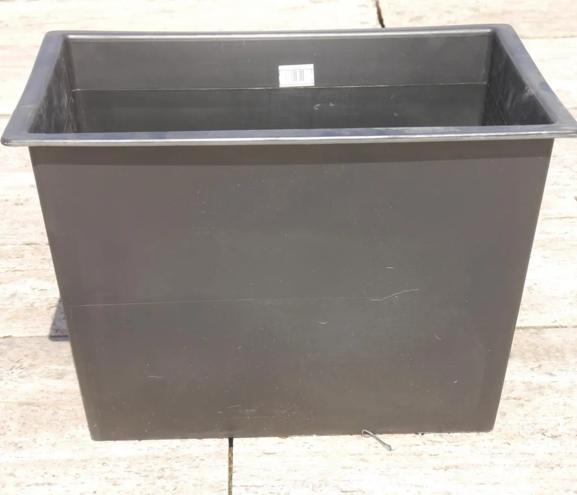 Eastwest Kunststoff-Pflanzeinsätze für Tröge, rechteckig, schwarz, ca. B49/H31/T38 cm, 2er-Set