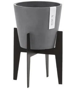 Ecopots Edelstahl-Standfuß, schwarz