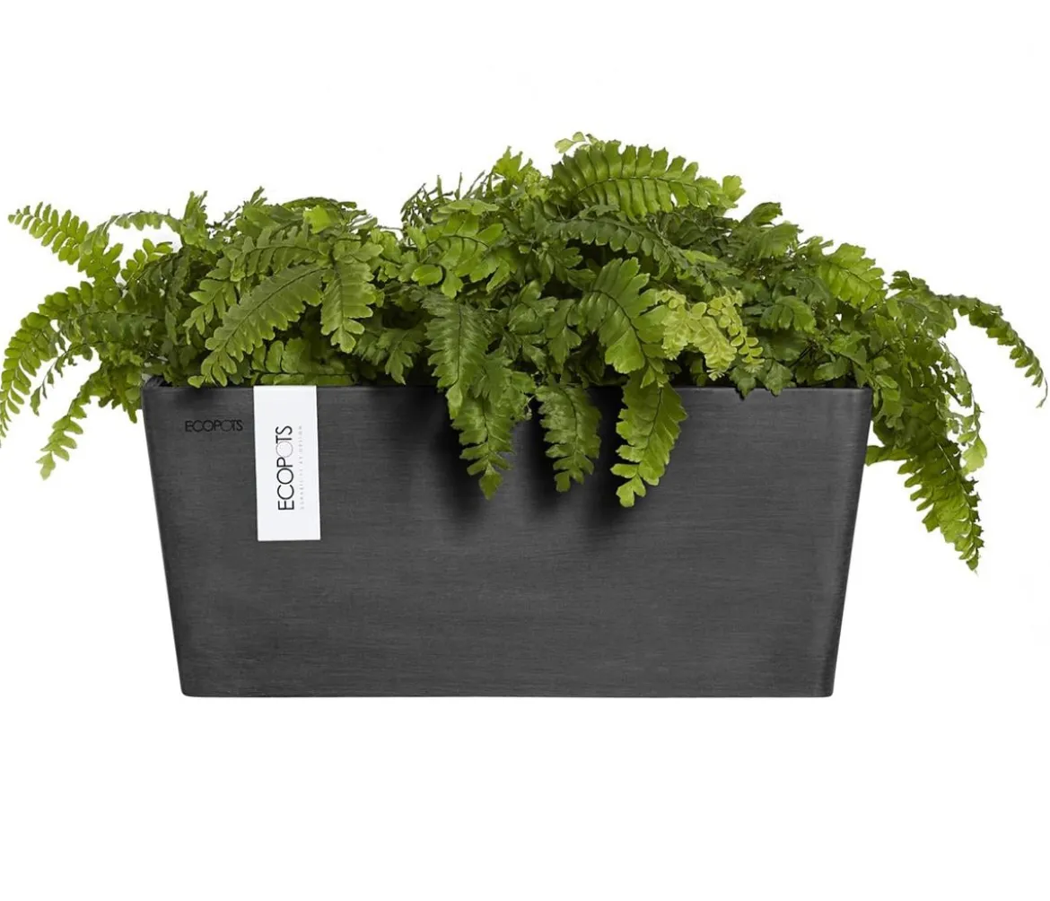 Ecopots Kunststoff-Kasten Manhattan Wall mit Wassersystem, rechteckig